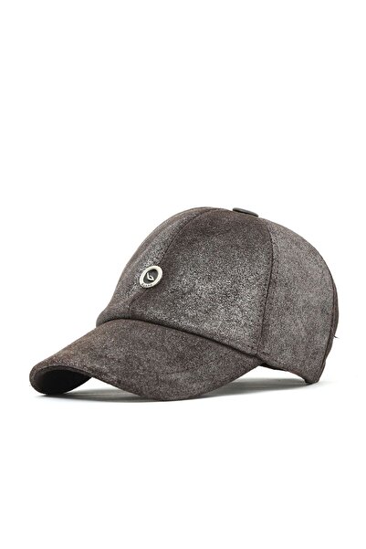 Bueno Shoes Pălărie de damă din piele intoarsa maro cu sclipici 01wspk1000