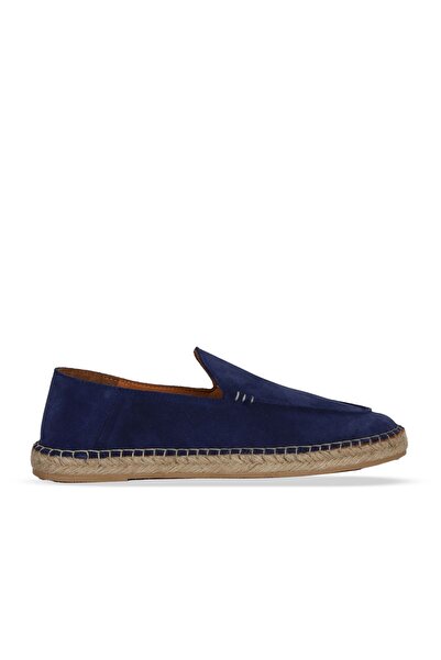 Bueno Shoes Navy Blue Suede Men's Espadrille Shoes 14Mafr100