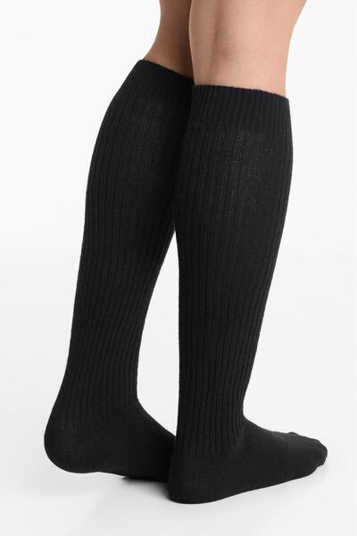 Oysho 21% Cashmere 14% Wool Very Long Socks