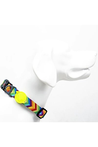 Tailpetz طوق كلب متوسط الحجم من Rainbow L (رقبة 40 سم × 65 سم)