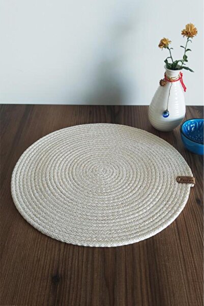 Caisya Home طقم تقديم الطعام الأمريكي المكون من 6 قطع من الخيزران والجوت، طقم...