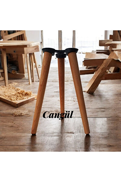 shop 38 cm 3'lü konik sehpa ayak meşe