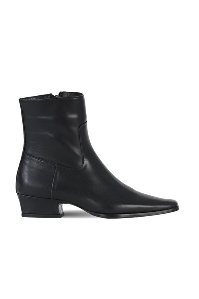 Bueno Shoes Black Leather Women's Heeled Boots 39Wb4140