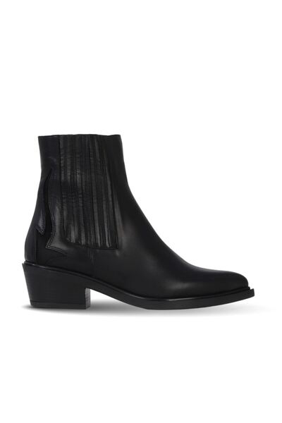 Bueno Shoes حذاء بكعب نسائي من الجلد الأسود 39wb2583