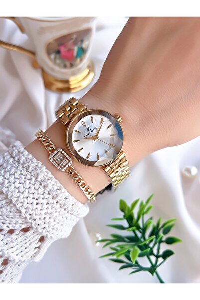 Daniel Klein BLKT.2.591 Daniel Klein Çelik Kordon 30 Mt Suya Dayanıklı Kadın Kol Saati+Bileklik