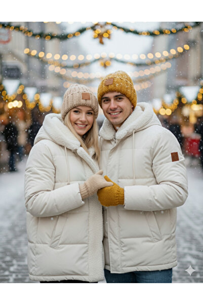 Bugi&Zugi Bere Takımı, El Örgüsü Yünlü, Kalın, Unisex Bere