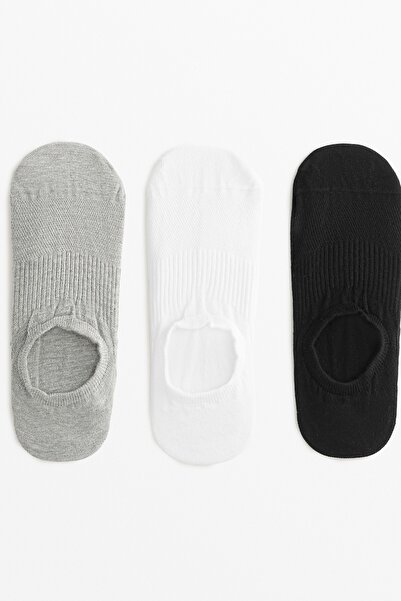 Oysho 3 Pairs of Cotton Invisible Socks