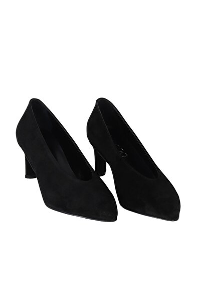 Bueno Shoes Black Suede Women's Heeled Shoes 39Wa2881