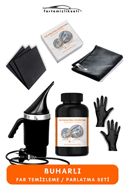 Atlantis Makine Kimya Temizlik Premium Yeni Nesil I Buharlı Araba Far Temizleme Ve Parlatma Seti - 9 Parça Ürün