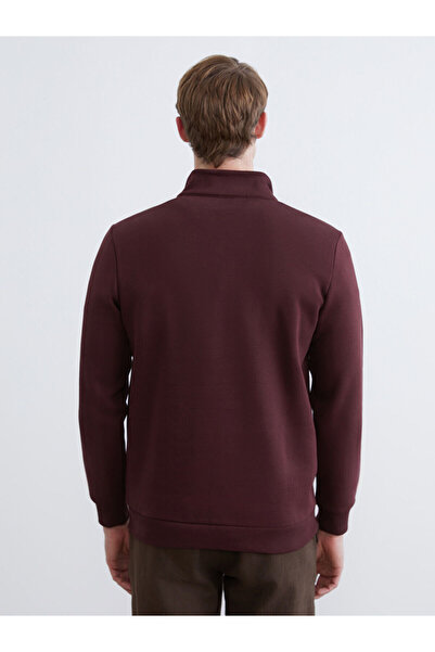 LC Waikiki New Season Zippered Stand Collar Men's Thick Sweatshirt