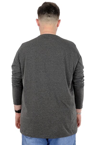 ModeXL Men's T-Shirt - Lycra, Crew Neck, Plus Size, 20102 Model Antramelange