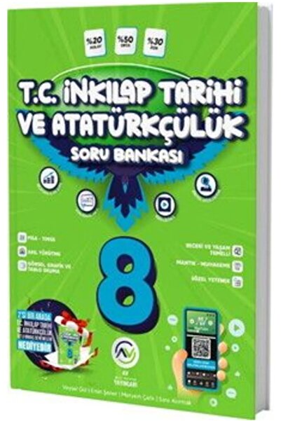 AV YAYINLARI Av Akıllı Versiyon Yayınları 8. Sınıf LGS T.C. İnkılap Tarihi ve Atatürkçülük Soru Bankası