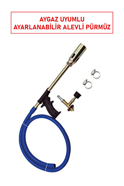 Eltos Pürmüz Küçük Tüp ve Aygaz Uyumlu Alev Ayarlı Portatif Şaloma Kaynak ve ...