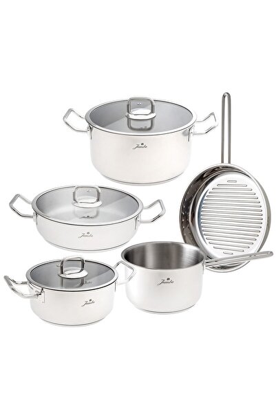 Jumbo Proshine Steel 8 Piece Cookware Set