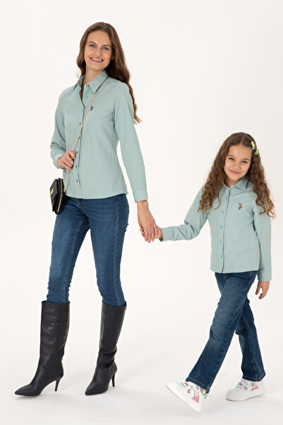 U.S. Polo Assn. Women's Mint Long Sleeve Basic Shirt 50316711-Vr090