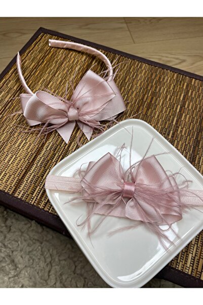 Rengarenk Minikler Pudra Pembesi Fiyonklu Tüylü Anne Bebek Lohusa Taç Seti – Taç – Taç