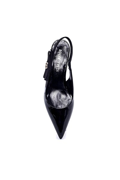 Sofia Baldi Black Patent Leather Javana Women's Stiletto and Evening Dress