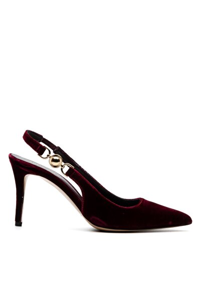 Sofia Baldi Burgundy Velvet Klaun Stiletto and Evening Dress
