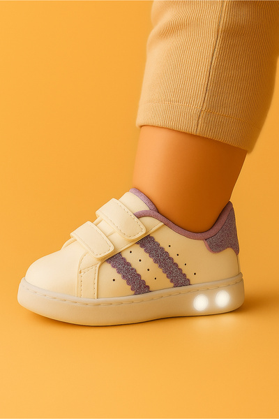 moon glow أحذية الخطوة الأولى لتقويم العظام المضاءة للفتيات الصغيرات - 2024