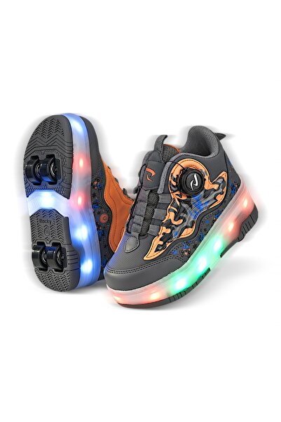 sepona Patented Light-Up Sports Shoes 4-Wheel Roller Skates – with On/Off Switch