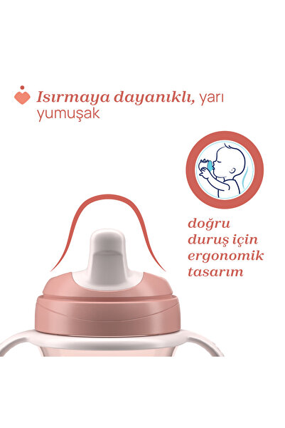 Chicco YARI YUMUŞAK UÇLU BARDAK 6 AY KIZ