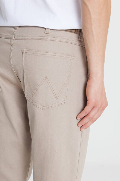 WRANGLER Арізона Straight Fit Normal Bel Düz Paça Чоловічі бежеві 5 кишень еластичні штани