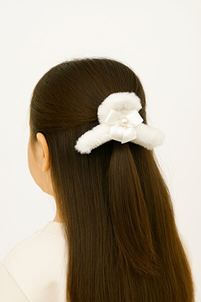 MakeWell Agrafe de păr din pluș pentru copii și adolescenți cu figură de fundă