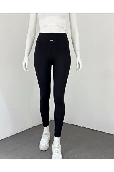 AL0 Kemer Baskılı Yüksek Bel Dalgıç Tayt Pamuklu