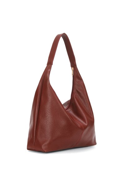 Adelina Bags Women's Relaxed Soft-Textured Large Bordeaux Shoulder and Tote Bag