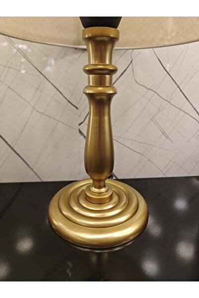 Cristalin Aydınlatma Wooden Turned Table Lamp Antique