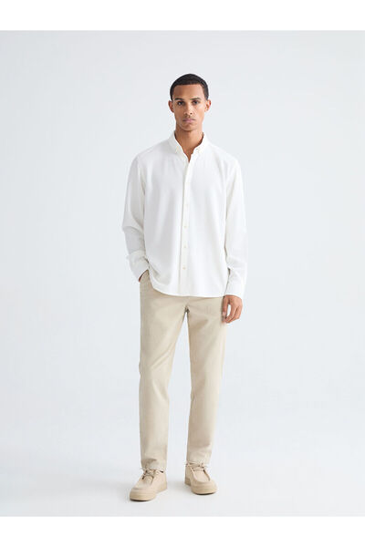 LC Waikiki Beige Standard Fit Velvet Men's Trousers