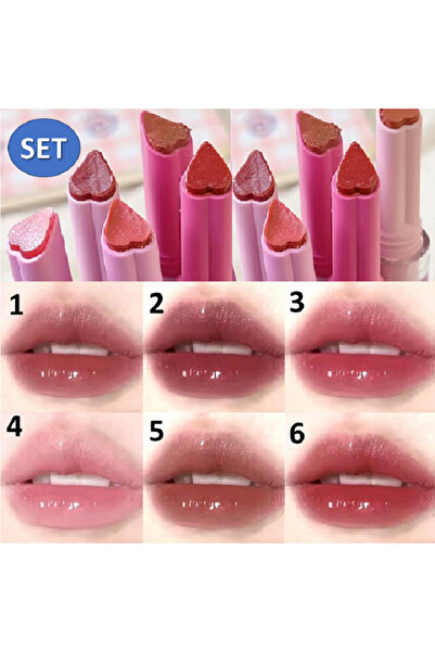 Kozmetik Kalpli Ruj 01 02 03 04 05 06 Jelly Lipstick Set