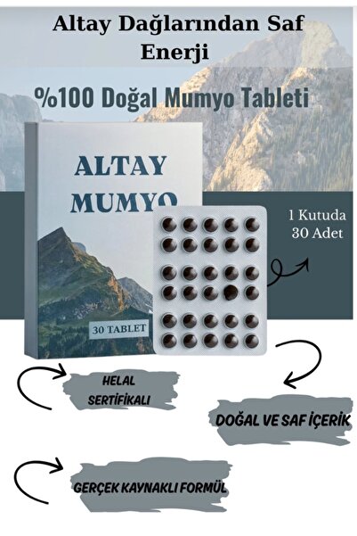 Sabuncu Hacı %100 Saf Mumiyo 30'lu Tablet Kırgızistan'dan İthal Shilajit