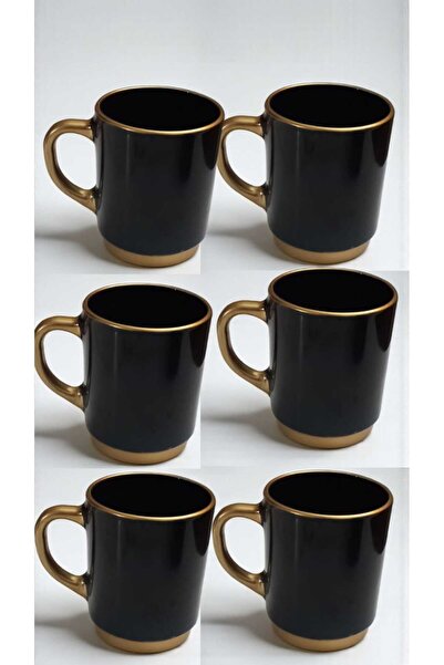Luminarc Opal Gilded Black 6-Piece Mug