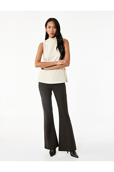 Koton Glitzernde Hose aus Stoff mit ausgestelltem Bein