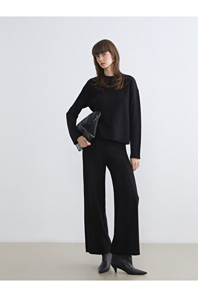 LC Waikiki New Season Wide Leg Women's Trousers with Elastic Waist