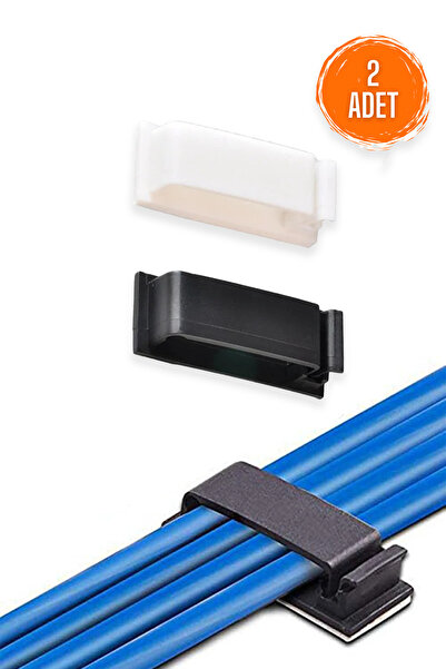 COZY SENSE Kablo Düzenleyici 2 Adet Kendinden Yapışkanlı Laptop Telefon Şarj ...