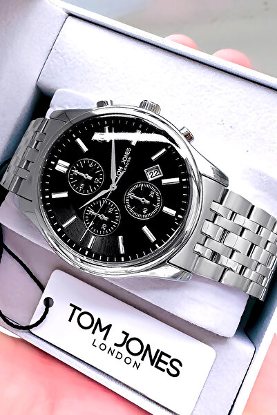 Tom Jones Orijinal Erkek Kol Saati 3 Atm Su Geçirmez London Seri Gümüş Renk- Çelik Kordon Gnc4629c3