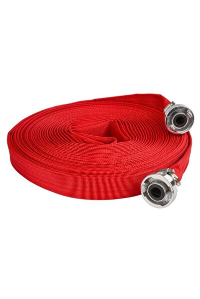 Red Technic Irrigation water hose 1" 30 meters, firefighter type 8 bars, with couplings,