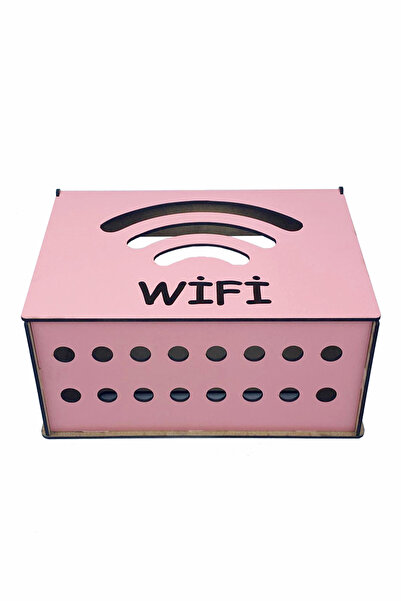 kutuTR Decorative Modem Storage Box / Wifi / Pink