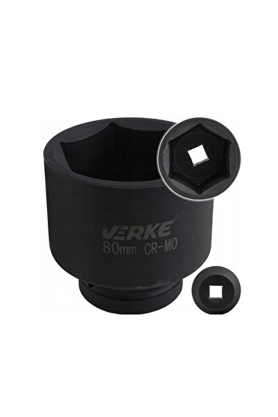 VERKE Εξάγωνο κρουστικό κλειδί καρυδάκι, 80 mm,