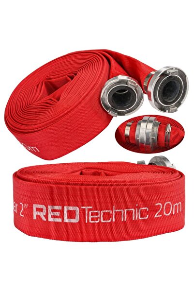 Red Technic Furtun apa irigatii 2"20 metri, tip pompieri 8 bari, cu cuple,