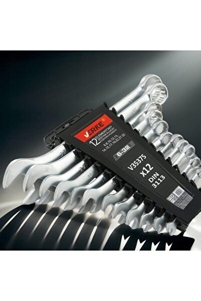 VERKE Set of 12 combination wrenches, 6-32 mm, 12 pieces, chrome-vanadium,