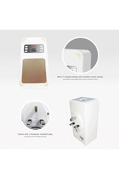 Generic Remote Control Quran Speaker Lamp - Wall-Mounted Bluetooth Islamic Music Player