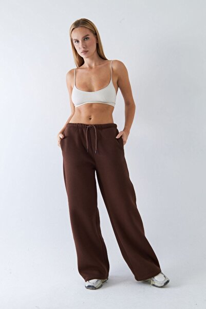 The Champ Clothing oversized Unisex Φούτερ Καφέ – 3 Νήματα Σ επένδυση fleece Φαρδύ πόδι, με τσέπες, μοντέρνα άνετη εφαρμογή