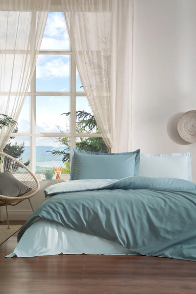 Özdilek Colorist Double Duvet Cover Set - Maldiv-Aqua