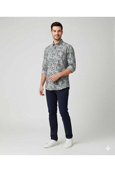 TRENDY erkek uzun kollu gömlek