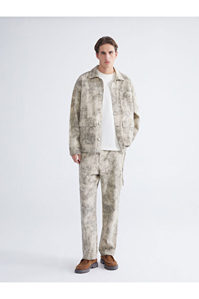 LC Waikiki Ανδρικό πουκάμισο με μακρυμάνικο γκαμπαρντίνι Vizyon New Season Comfortable Fit