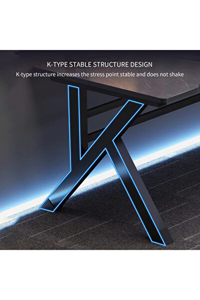 AZZHAAR Gaming Table, K Shaped Computer Table, Study Table PC table Fit in Study, Home Office(80*60CM)