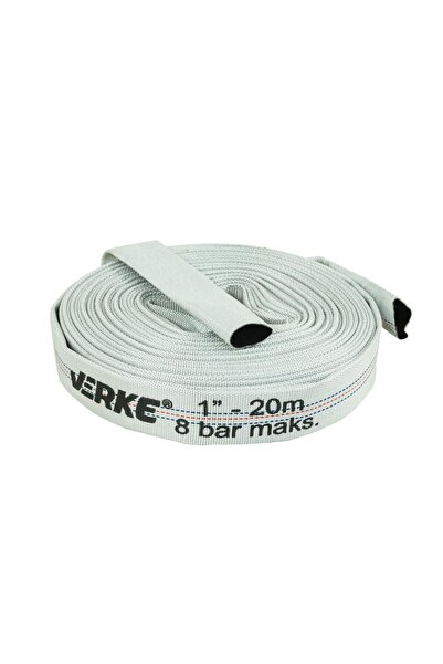 VERKE 1"20 meter water hose, firefighter type, rubberized, 8 bars,
